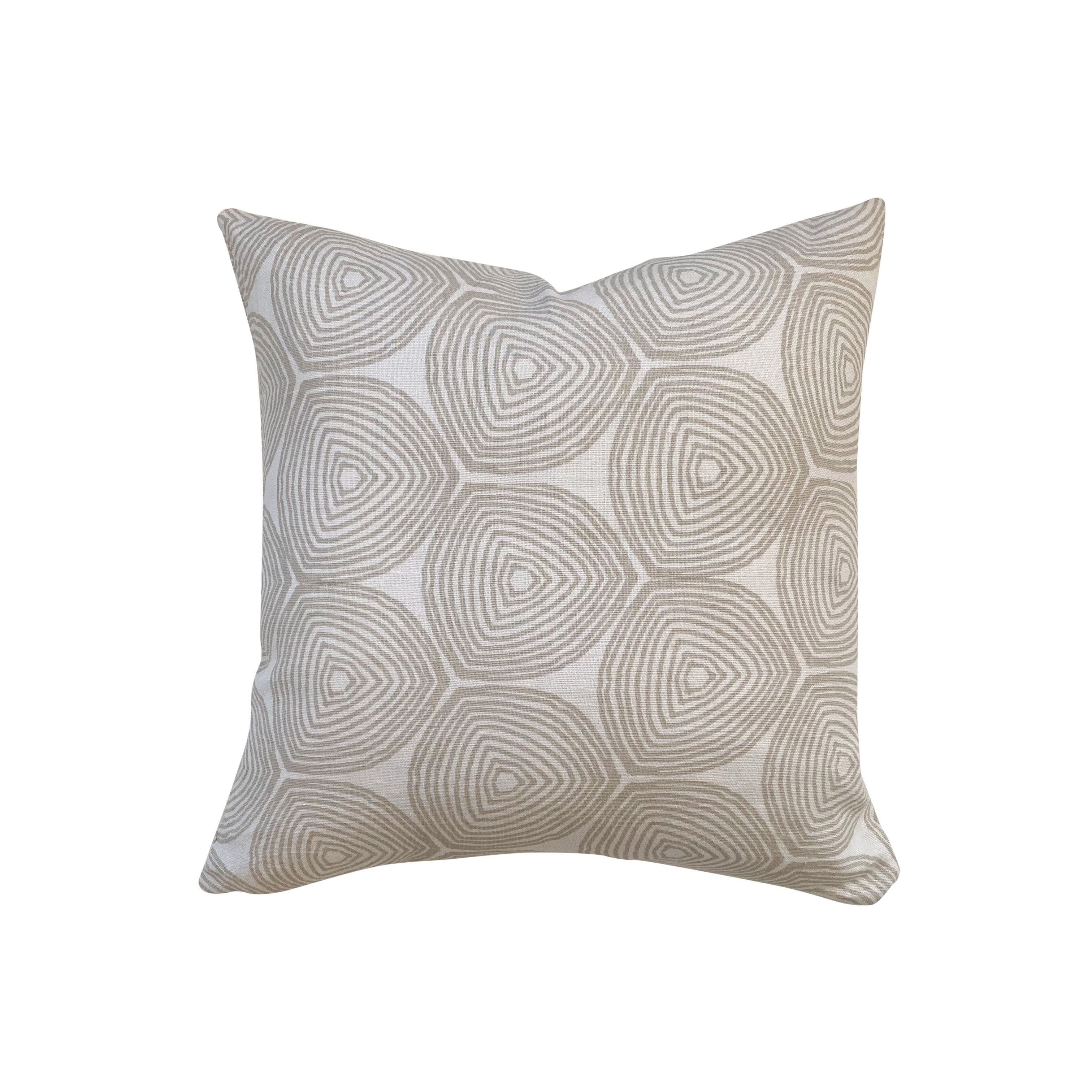 Ward pillow Heron on Oyster - greige design